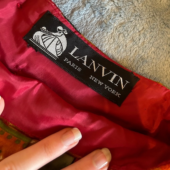 VINTAGE LANVIN velvet maxi-skirt - Picture 4 of 9